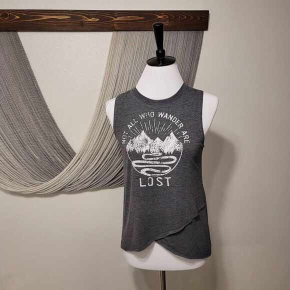 Modern Lux-Not all Who Wander are Lost Tank Sz XS - Picture 1 of 6